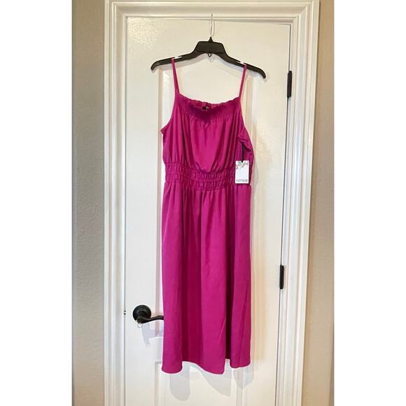 NWT KENSIE Women's Smocked A-Line Dress Size 10 - Picture 4 of 7